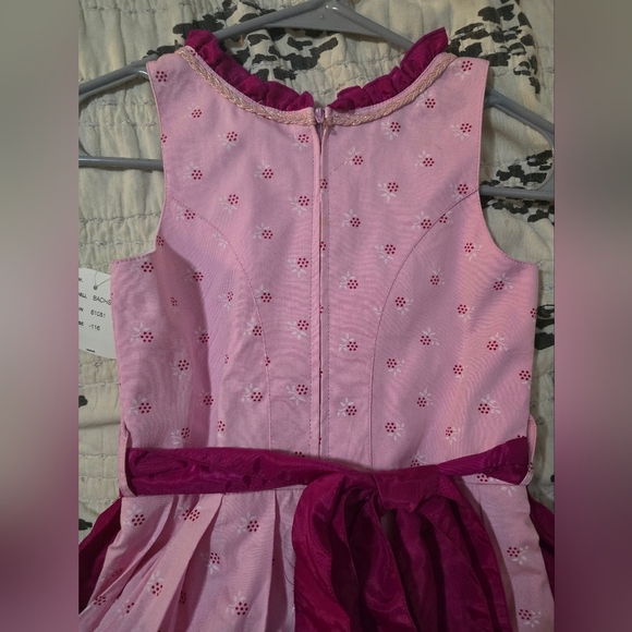 Nwt Girls Authentic Hammerschmid Pink Dirndl - Picture 4 of 11